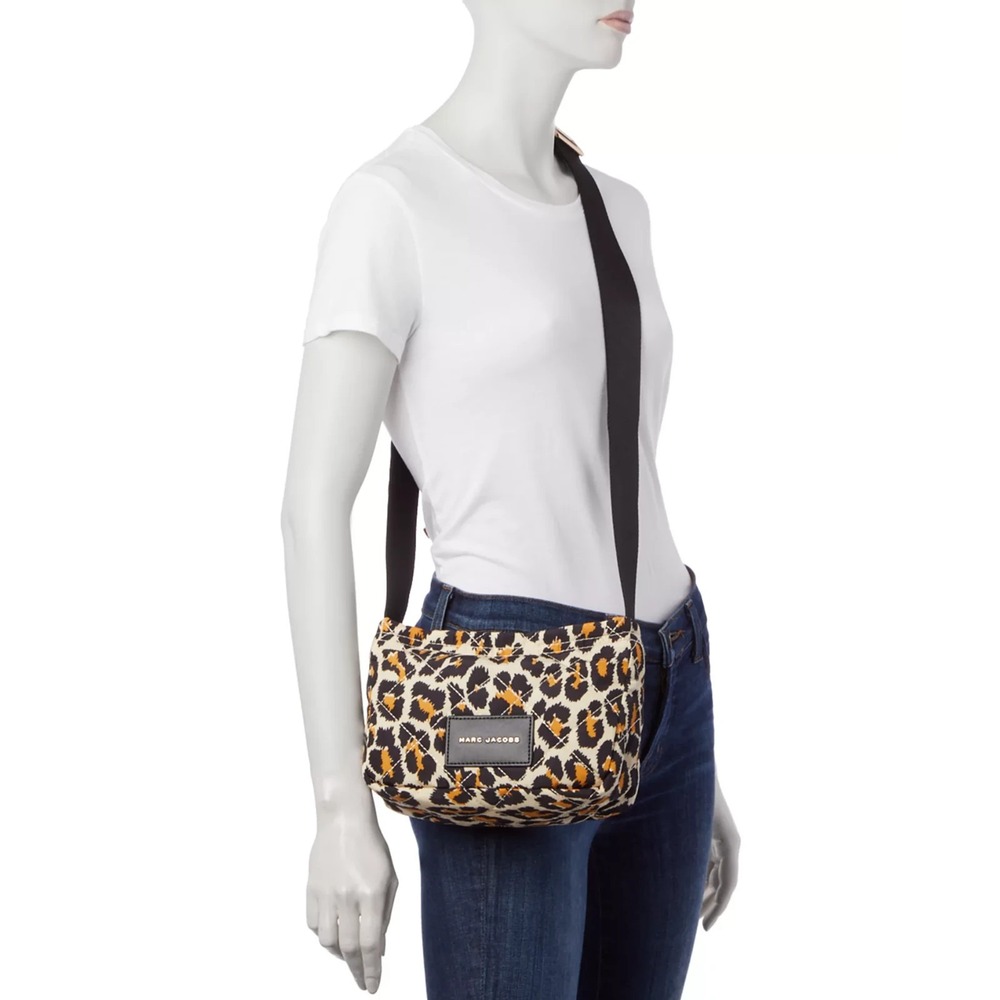 Marc Jacobs Women's Messenger Bag Shoulder Strap Quilted Leopard Print